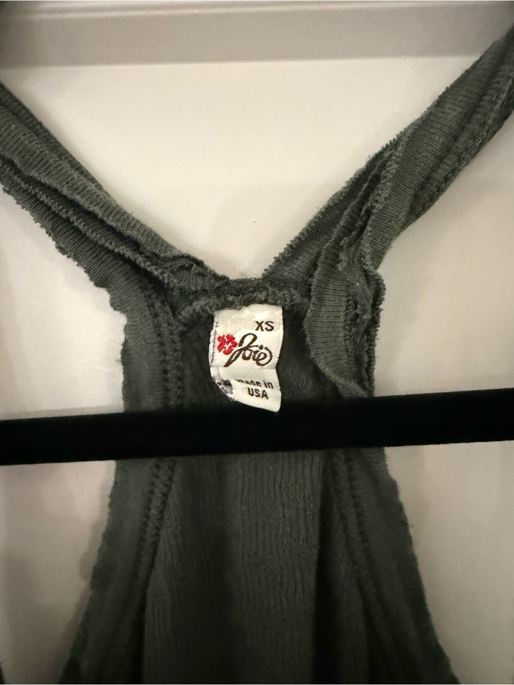 Joie Olive Ribbed Racerback Tank - Picture 2 of 3
